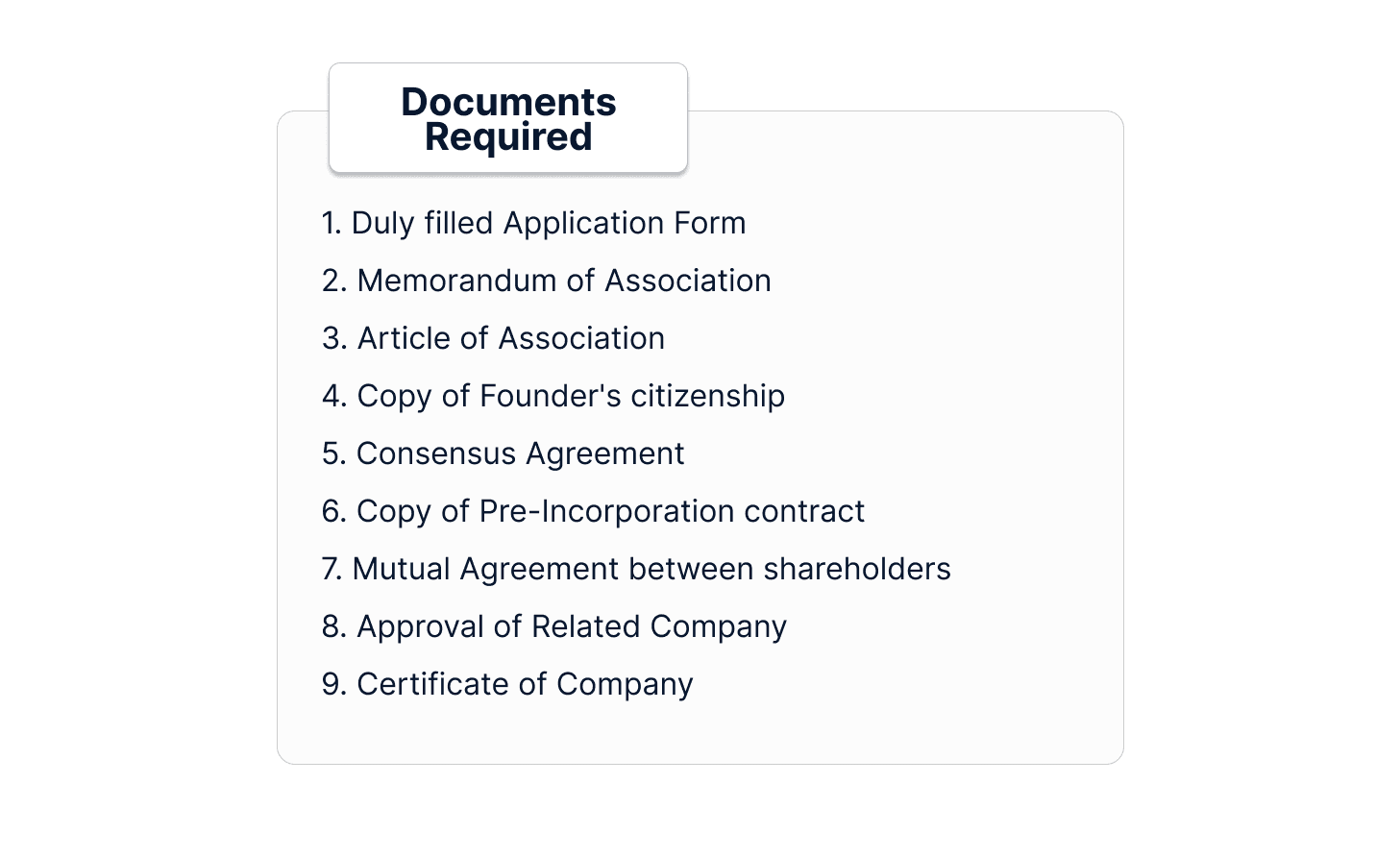 Required Documents for Company Registration in Nepal